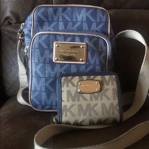 Michael Kors flight bag and wallet
